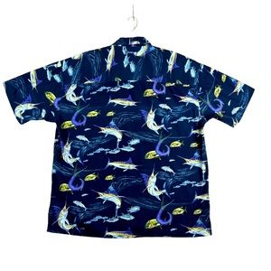 Men's TNT Hawaiian Camp Short Sleeve Collared Button Front Multicolor Sh…